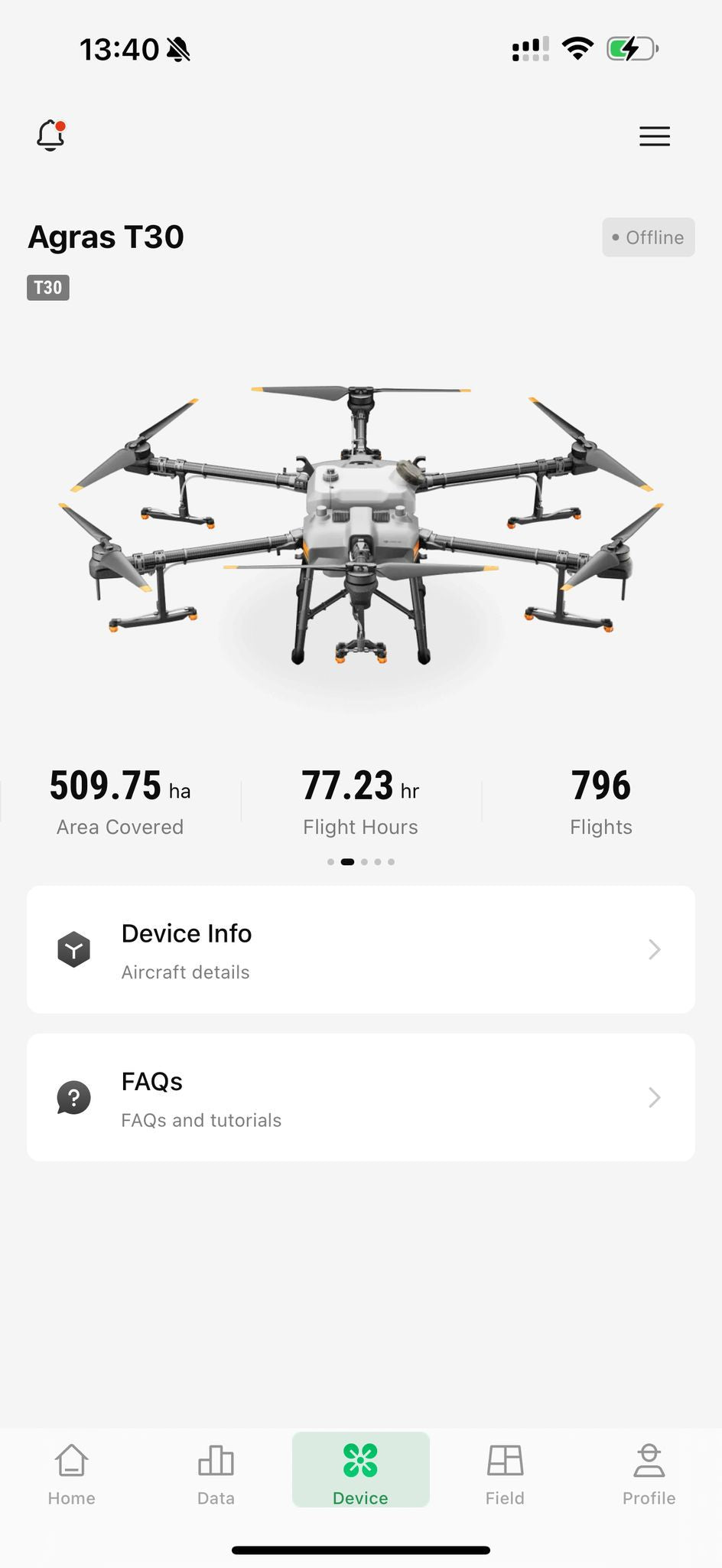 Drona DJI Agras T30 Second Hand