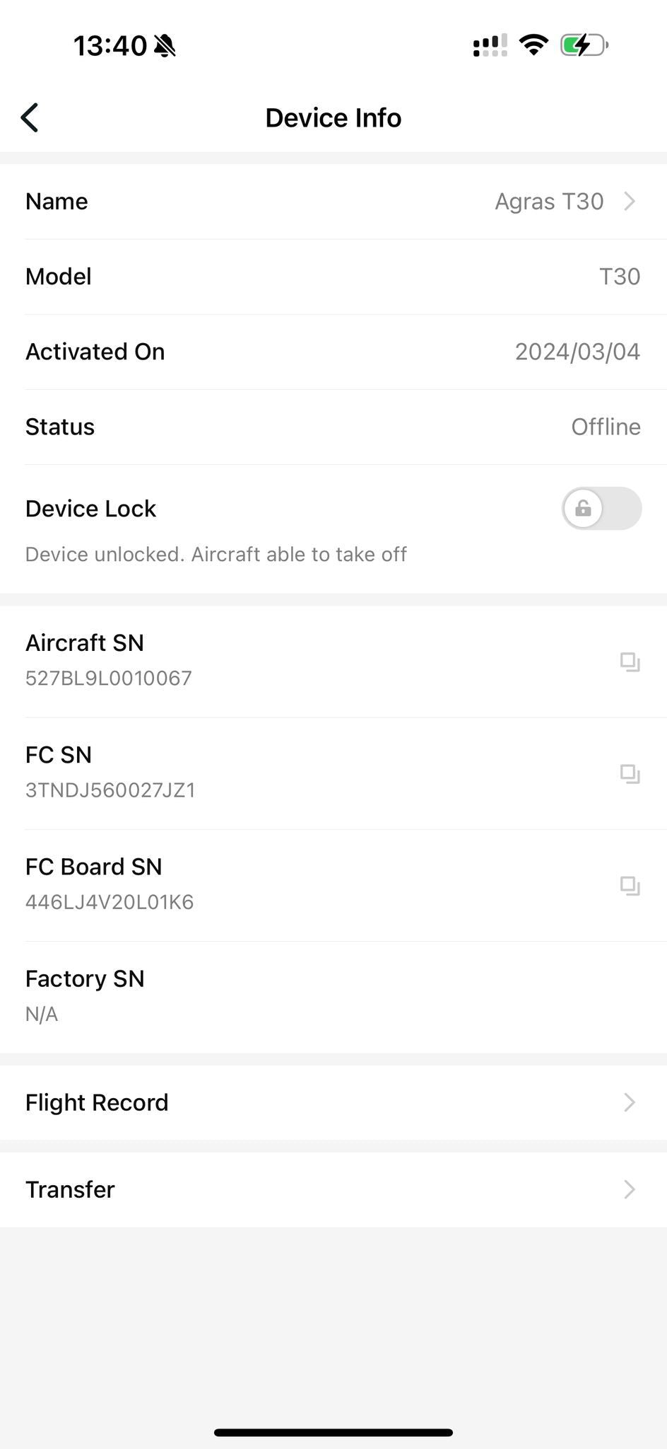 Drona DJI Agras T30 Second Hand