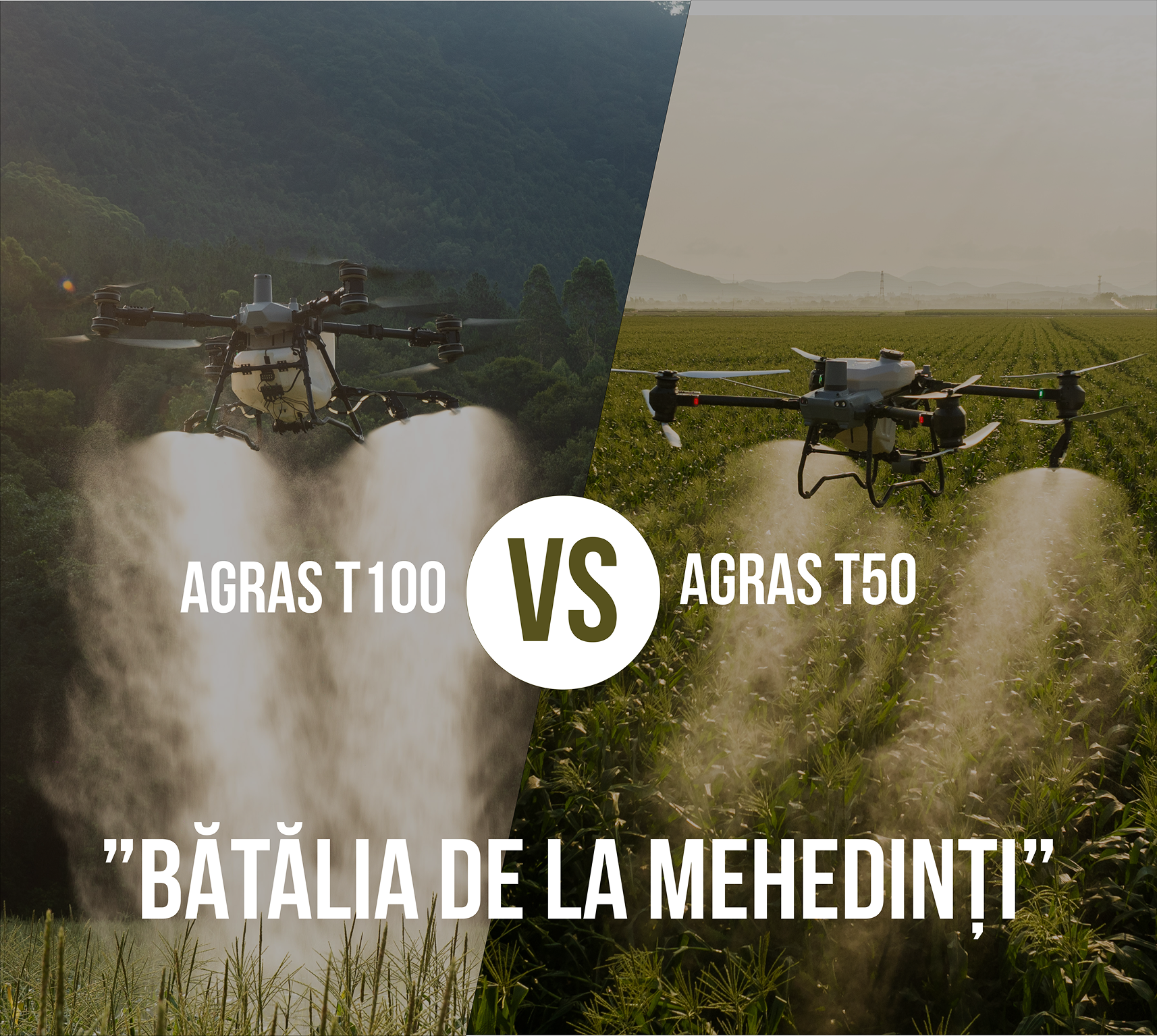 DJI Agras T100 vs T50: Test Comparativ Erbicidare Rapiță în Teren Greu (Mehedinți 2025)